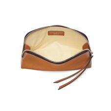 Small Essential Cosmetic Case in Smooth Tan