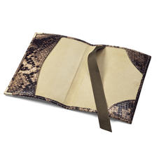 Passport Cover in Tan Snake Print