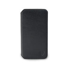 iPhone X Leather Book Case in Black Saffiano