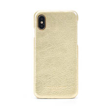 iPhone X Leather Cover in Pale Gold Pebble