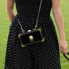 Trinket Box in Black Patent Croc