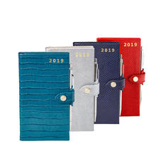 Slim Pocket Leather Diary & Pen