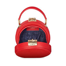 Micro Hat Box in Scarlet Saffiano