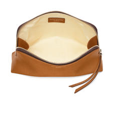 Large Essential Cosmetic Case in Smooth Tan