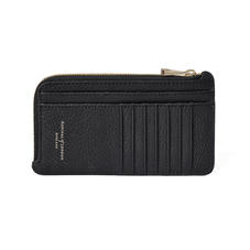 Large Zipped Coin Purse in Black Pebble