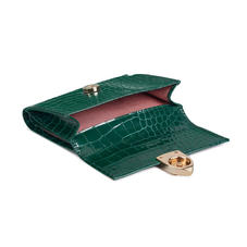 Small Mayfair Purse in Evergreen Patent Croc