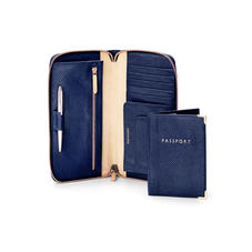 Zipped Travel Wallet with Passport Cover
