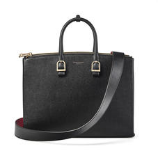 Madison Tote in Black Saffiano