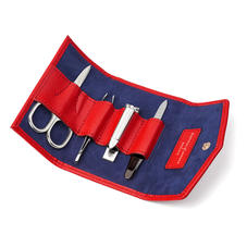 Ladies’ Manicure Set in Scarlet Saffiano