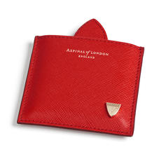Compact Mirror in Scarlet Saffiano