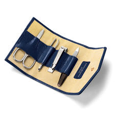 Ladies Manicure Set in Midnight Blue Lizard