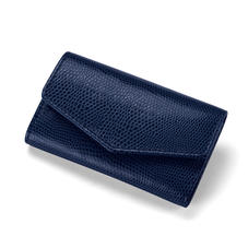 Ladies Manicure Set in Midnight Blue Lizard