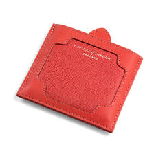 Marylebone Compact Mirror in Dahlia Saffiano