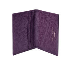 Double Fold Credit Card Case in Amethyst Pebble