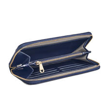 Continental Clutch Zip Wallet in Bluemoon Polish