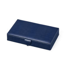 Paris Jewellery Box in Midnight Blue Lizard