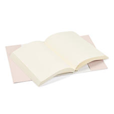 A5 Refillable Leather Journal in Deep Shine Shell Pink Small Croc