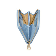 Slim Mini Continental Purse in Bluebird Saffiano
