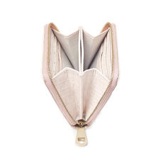 Slim Mini Continental Purse in Deep Shine Shell Pink Small Croc