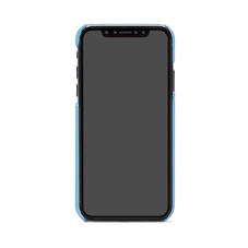 iPhone X Leather Cover in Smooth Bluebird