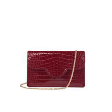 Ava Bag in Bordeaux Patent Croc