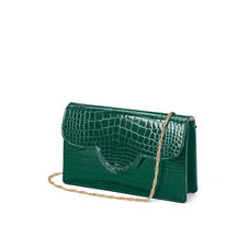 Ava Bag in Evergreen Patent Croc