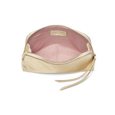 Small Essential Cosmetic Case in Pale Gold Pebble