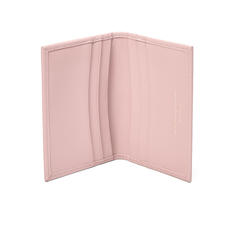 Double Fold Credit Card Case in Smooth Peony