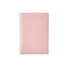 Double Fold Credit Card Case in Smooth Peony