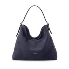 Aspinal Hobo Bag in Navy Nubuck