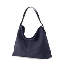 Aspinal Hobo Bag in Navy Nubuck