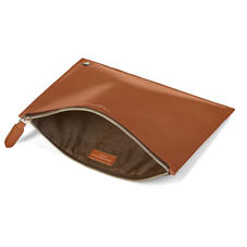 Mount Street Flat Pouch in Smooth Tan
