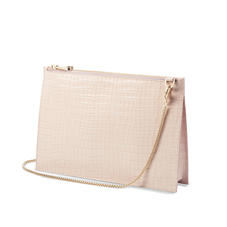 Soho Bag in Deep Shine Shell Pink Small Croc