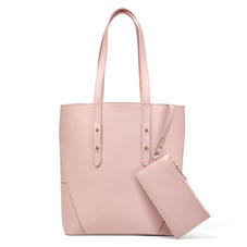 Essential Tote in Peony Saffiano (with A-Stitched Side Panels)
