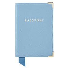 Passport Cover in Bluebird Saffiano