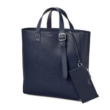 Editor's 'A' Tote in Navy Saffiano & Navy Suede