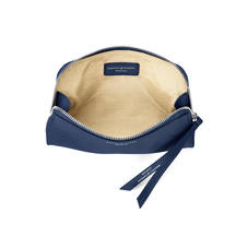 Small Essential Cosmetic Case in Midnight Blue Lizard