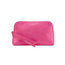Small Essential Cosmetic Case in Raspberry Lizard
