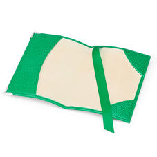 Passport Cover in Grass Green Lizard & Cream Suede