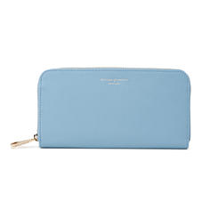 Continental Clutch Zip Wallet in Bluebird Saffiano