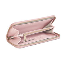 Continental Clutch Zip Wallet in Peony Saffiano