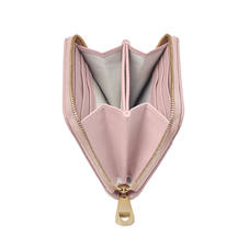 Slim Mini Continental Purse in Peony Saffiano