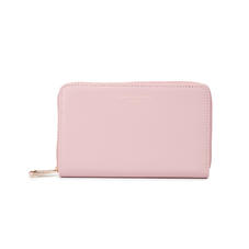 Midi Continental Clutch Zip Wallet in Peony Saffiano