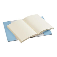 A5 Refillable Leather Journal in Bluebird Saffiano