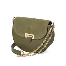 Portobello Bag in Smooth Olive with Olive Suede