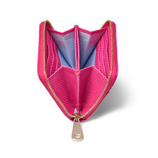 Slim Mini Continental Purse in Raspberry Lizard
