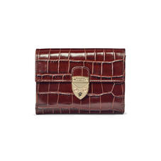 Small Mayfair Purse in Deep Shine Amazon Brown Croc