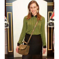 Letterbox Saddle Bag in Smooth Olive with Olive Suede