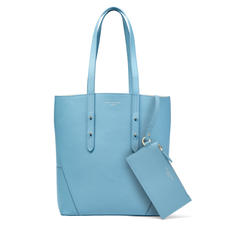 Essential Tote in Bluebird Saffiano (with A-Stitched Side Panels)