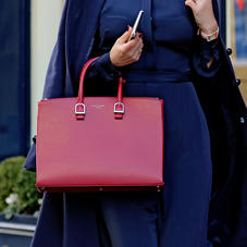 Madison Tote in Cranberry Saffiano